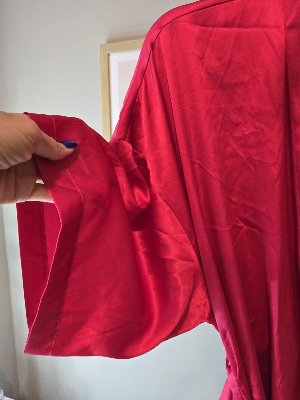Victoria's Secret Satin Kimono Robe in Hot Pink